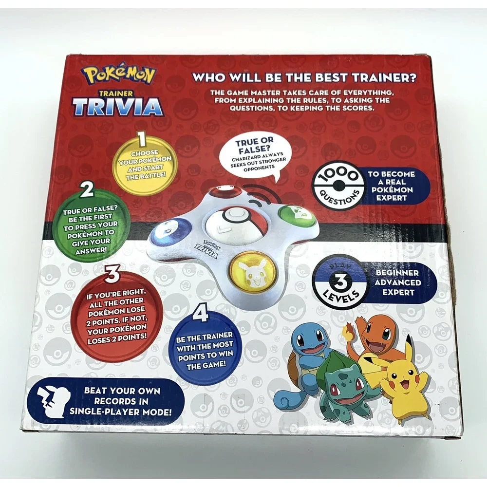 Pokemon Trainer Trivia Handheld Electronic Game - Single or Multiplayer New